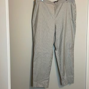 Talbots Chatham Striped ankle pant Curvy - pinstripe Sz 18 NWT